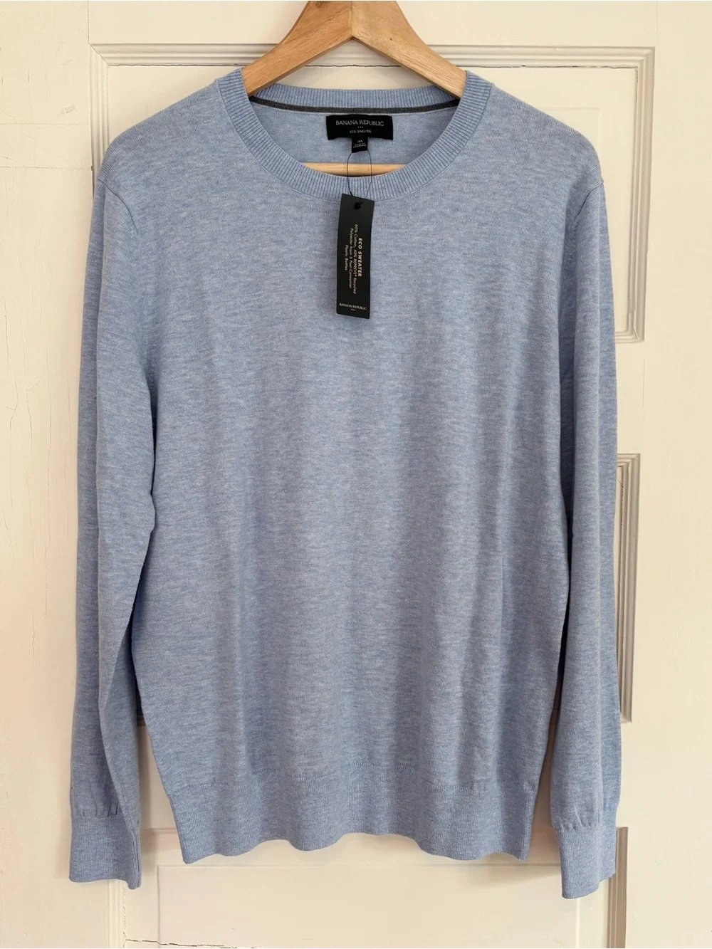 Banana Republic Men Crew Neck Lightweight Sweater Medium. Blue. Preppy Classic